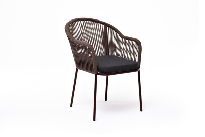 Стул 4SIS Лион из роупа Цвет: коричневый муар, коричневый, темно-серый