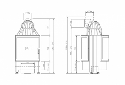 Каминная топка Schmid Ronda FD 5557 (туннельная версия) Каминная топка Schmid Ronda FD 5557 (туннельная версия)