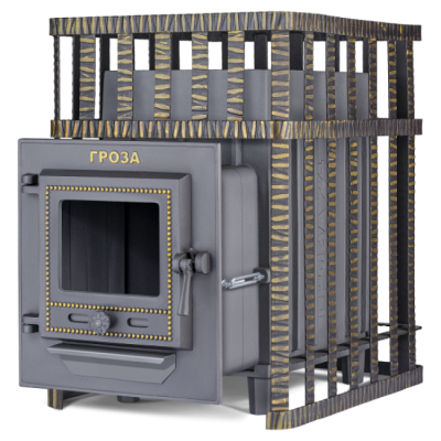 Печь для бани чугунная Гефест Гроза в сетке 24 (М)