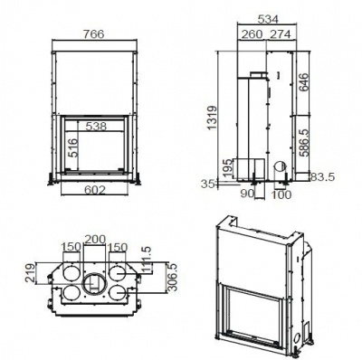 Каминная топка MCZ Forma 65 Каминная топка MCZ Forma 65