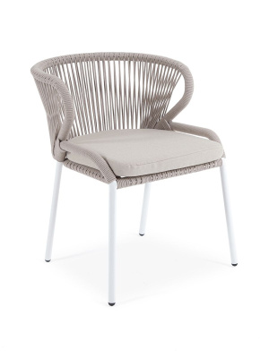 Стул 4SIS Милан из роупа Цвет: белый шагрень, бежевый, темно-серый Стул 4SIS Милан из роупа Цвет: белый шагрень, бежевый, темно-серый