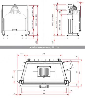 Каминная топка Schmid Lina 8757 h Каминная топка Schmid Lina 8757 h