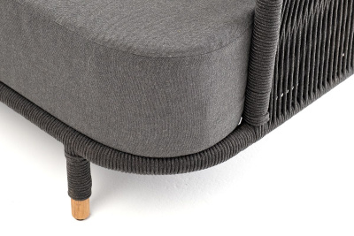 Диван 4SIS Верона 3-местный из роупа, каркас темно-серый муар, роуп темно-серый, ткань темно-серая 027 Диван 4SIS Верона 3-местный из роупа, каркас темно-серый муар, роуп темно-серый, ткань темно-серая 027