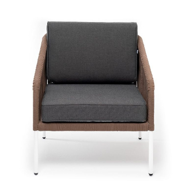 Кресло 4SIS Канны из роупа Цвет: белый, коричневый, серый Кресло 4SIS Канны из роупа Цвет: белый, коричневый, серый