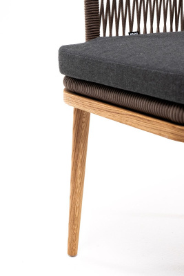 Стул из роупа 4SIS Марсель Цвет: дуб, коричневый, темно-серый Стул из роупа 4SIS Марсель Цвет: дуб, коричневый, темно-серый