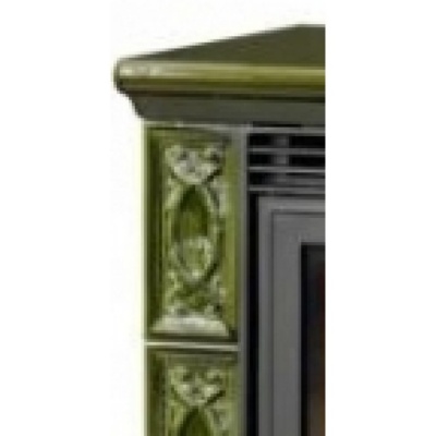 Печь-камин ABX Helvetia KP, кафельный цоколь (зеленый)