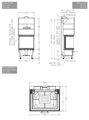 Каминная топка Spartherm Arte 3RL 60h 4S 
