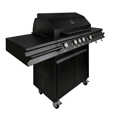 Газовый гриль B-Fire Bizon 4 (2 столика + тележка 70 см.), черный Газовый гриль B-Fire Bizon 4 (2 столика + тележка 70 см.), черный