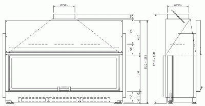 Каминная топка Schmid Lina 155 51 h