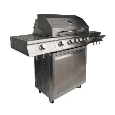 Газовый гриль B-Fire Kutuzov Premium 4 (2 столика + тележка 70 см.), нерж. сталь Газовый гриль B-Fire Kutuzov Premium 4 (2 столика + тележка 70 см.), нерж. сталь