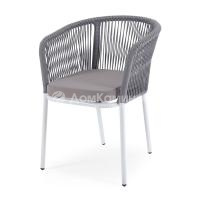 Стул из роупа 4SIS Марсель Цвет: светло-серый (RAL7035) шагрень, светло-серый, Neo Ash