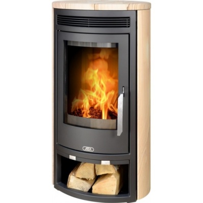 Печь-камин ABX Arktis 4 (черная сталь, бразильский песч.с верх. плитой)