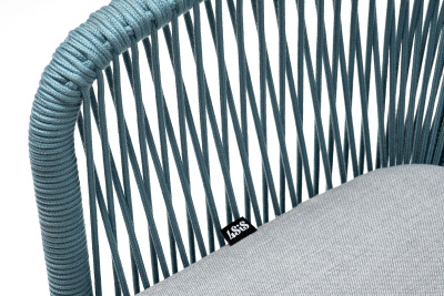 Стул из роупа 4SIS Марсель Цвет: светло-серый шагрень, бирюзовый, светло-серый