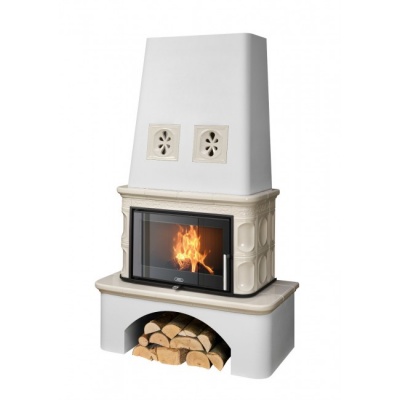 Печь-камин ABX LAPONIE EXclusive, с допуском воздуха (перламутр) Печь-камин ABX LAPONIE EXclusive, с допуском воздуха (перламутр)