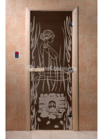 Дверь для саун DoorWood "Волшебный пар черный жемчуг"