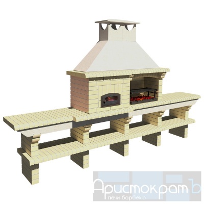 Кирпичное барбекю АРИСТОКРАТЪ 736 с печью Кирпичное барбекю АРИСТОКРАТЪ 736 с печью