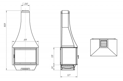 Подвесной камин 3base