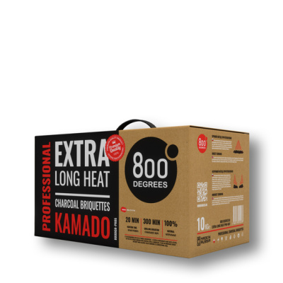 Угольные брикеты Kamado 800 Degrees Kamado Pini-Kay, коробка 10 кг