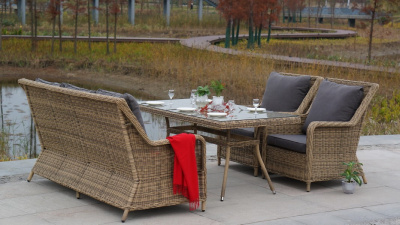 Обеденная группа 4SIS Гляссе Цвет: соломенный