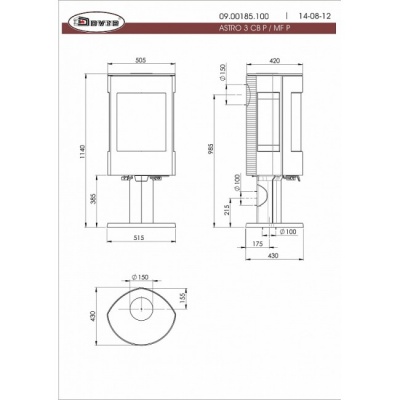 Печь-камин Dovre ASTRO 3CB/P Печь-камин Dovre ASTRO 3CB/P
